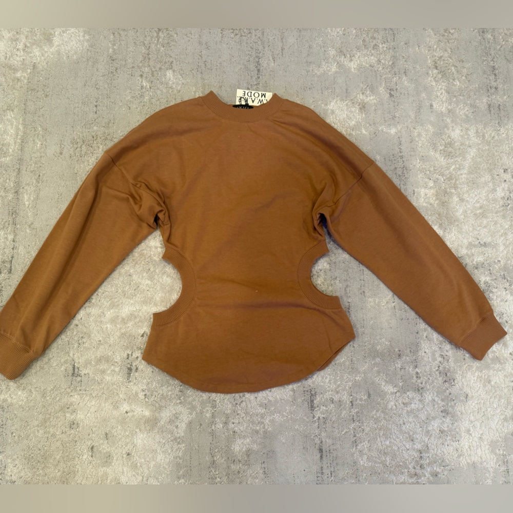 Chic cut out detail Long Sleeve Women's Top